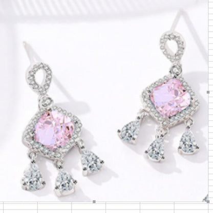 [Timeless]Number BJ Zircon Ring Necklace 925 Sterling Silver Engagement Wedding For Women (01-88)