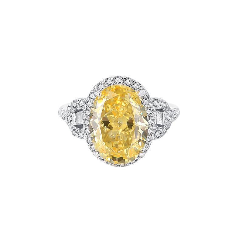 [Timeless]Number BJ Zircon Ring Necklace 925 Sterling Silver Engagement Wedding For Women (01-88)