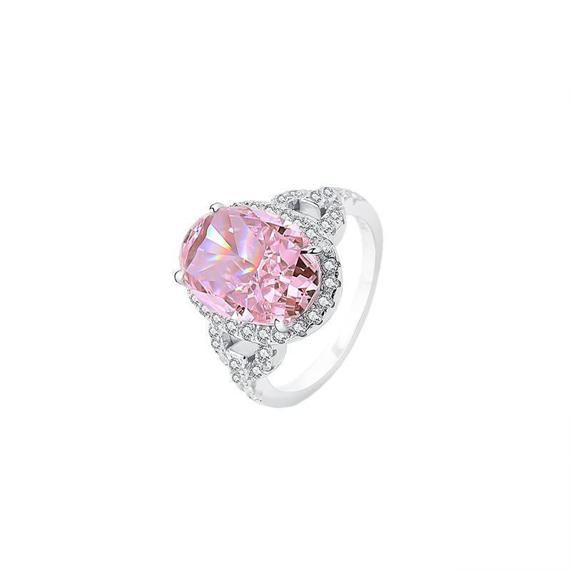 [Timeless]Number BJ Zircon Ring Necklace 925 Sterling Silver Engagement Wedding For Women (01-88)
