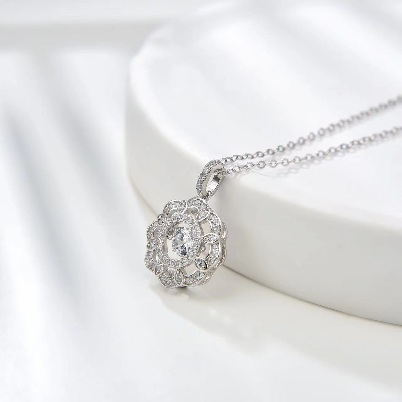 Number CF S925 Moissanite Necklace Earrings Engagement Wedding（43--80）