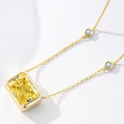 [Timeless]Number BJ Zircon Ring Necklace 925 Sterling Silver Engagement Wedding For Women (01-88)