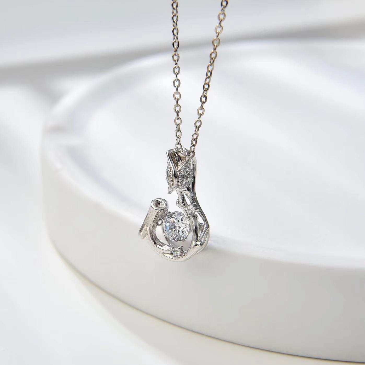 Number CF S925 Moissanite Necklace Earrings Engagement Wedding（43--80）