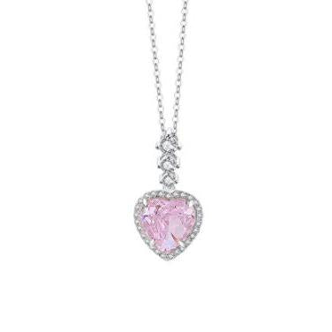 [Timeless]Number BJ Zircon Ring Necklace 925 Sterling Silver Engagement Wedding For Women (01-88)