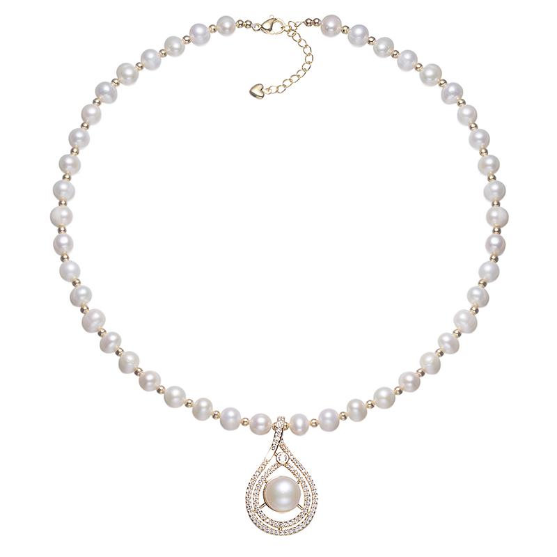 Number BW pearl bracelet earring necklace daily fashion accessory