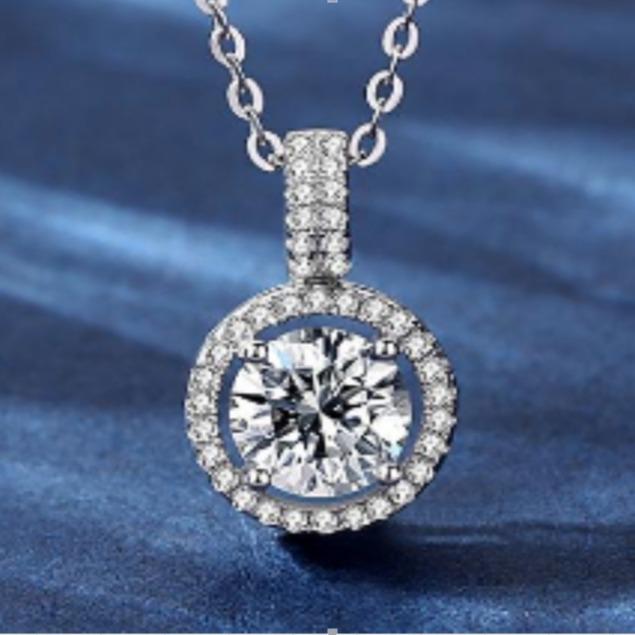 Number BH Moissanite Necklace Earring For Women Engagement (73-86)