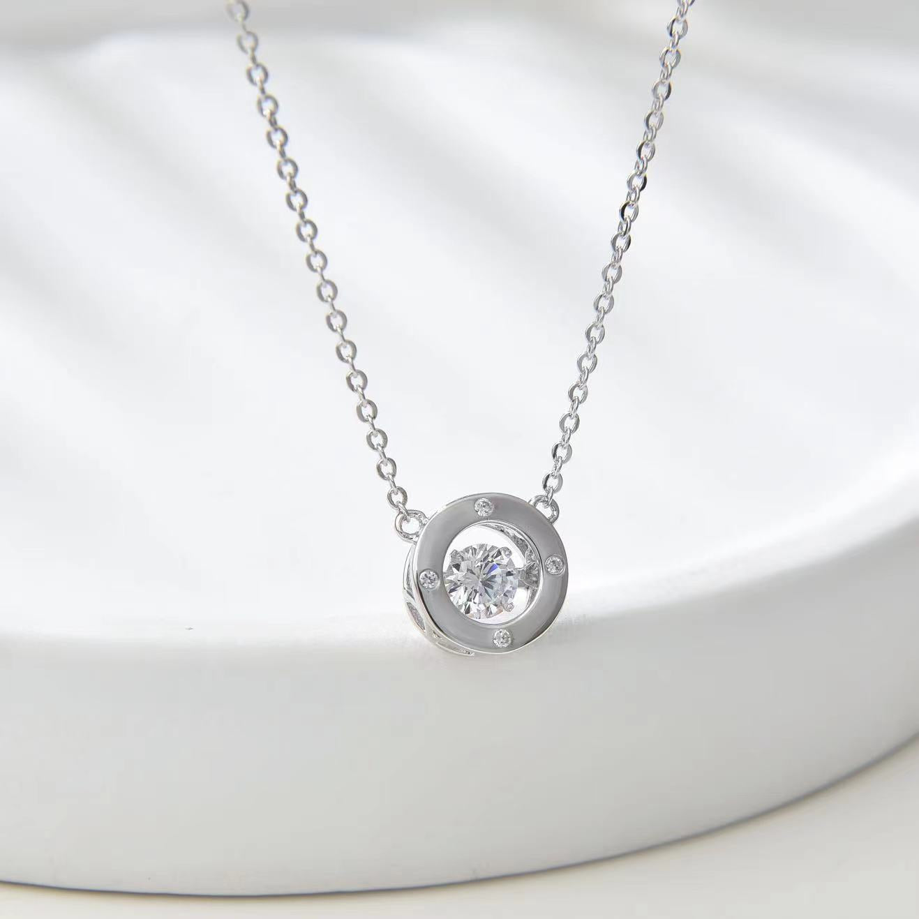 Number CF S925 Moissanite Necklace Earrings Engagement Wedding（43--80）
