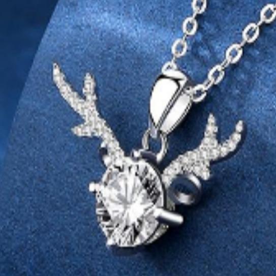 Number BH Moissanite Necklace Earring For Women Engagement (73-86)