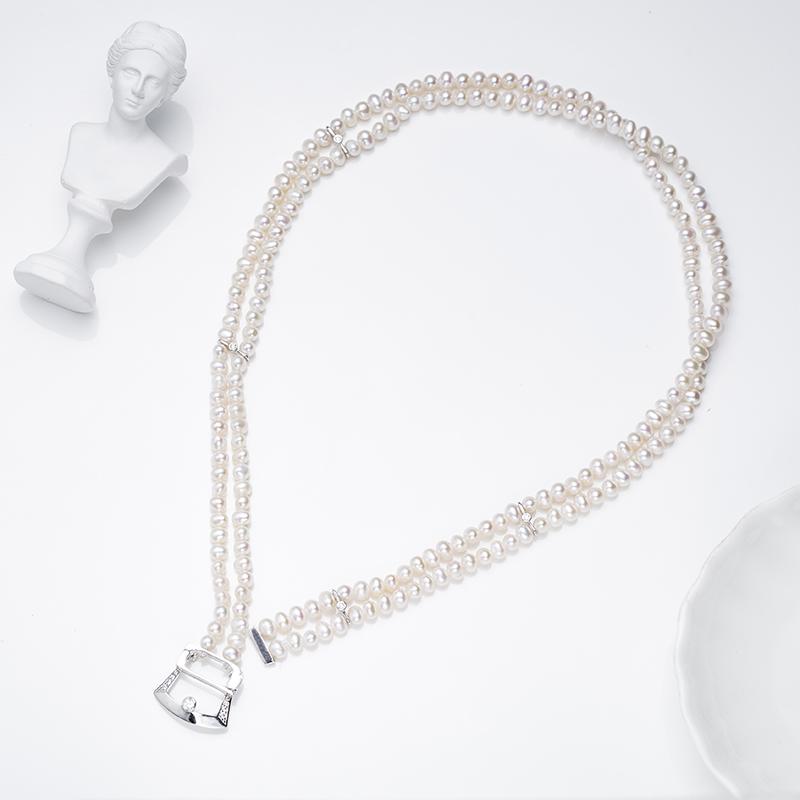 Number BW pearl bracelet earring necklace daily fashion accessory