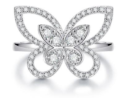 Number CH S925 Moissanite Ring Engagement Wedding Daily (01-97)
