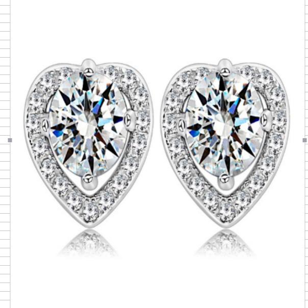 Number BH Moissanite Necklace Earring For Women Engagement (73-86)