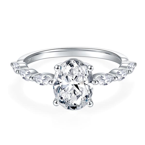 Number CH S925 Moissanite Ring Engagement Wedding Daily (01-97)