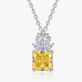 [Timeless]Number BJ Zircon Ring Necklace 925 Sterling Silver Engagement Wedding For Women (01-88)