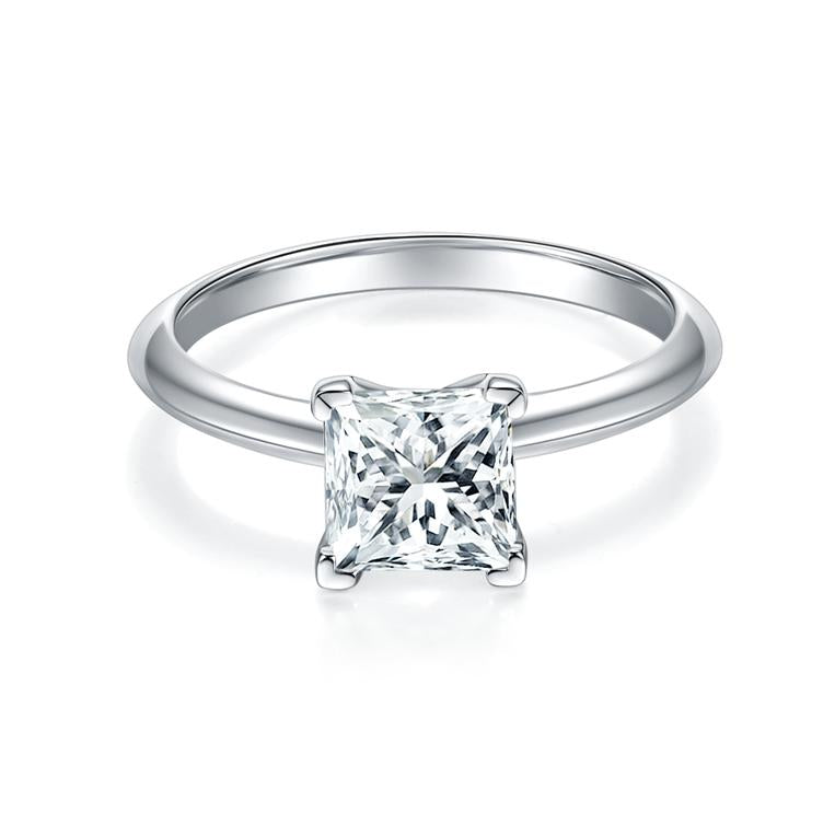 Number CH S925 Moissanite Ring Engagement Wedding Daily (01-97)
