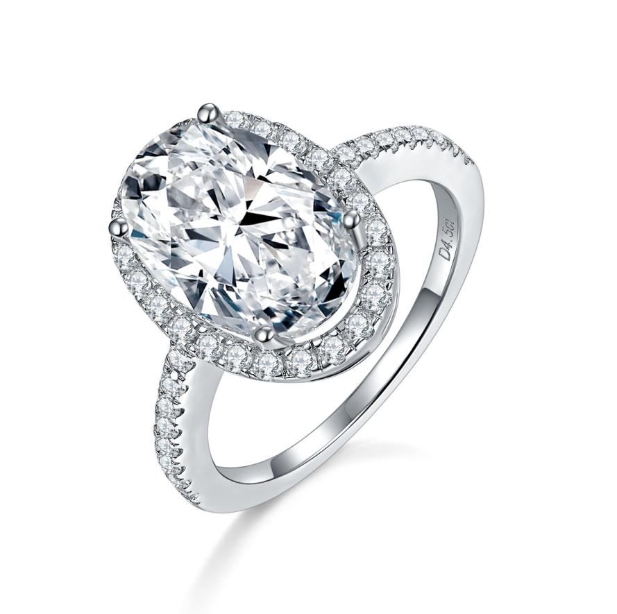 Number CH S925 Moissanite Ring Engagement Wedding Daily (01-97)