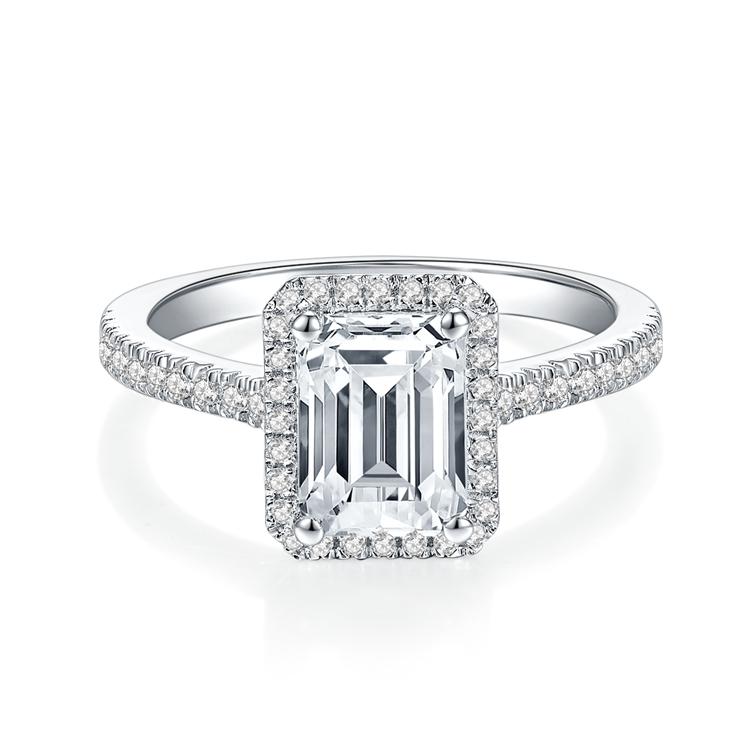 Number CH S925 Moissanite Ring Engagement Wedding Daily (01-97)