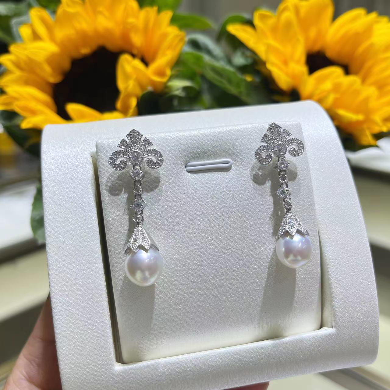Number BW pearl bracelet earring necklace daily fashion accessory