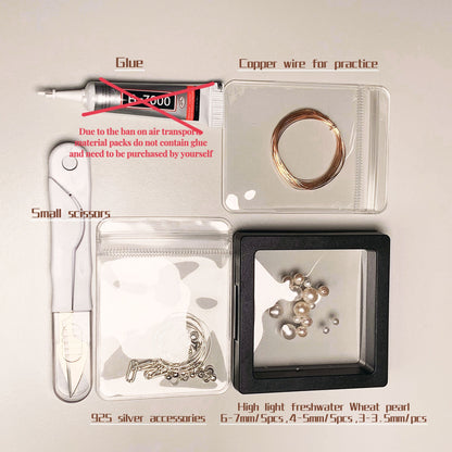 DIY9.Hand made stars night sky fresh water pearl 925 silver jewelry