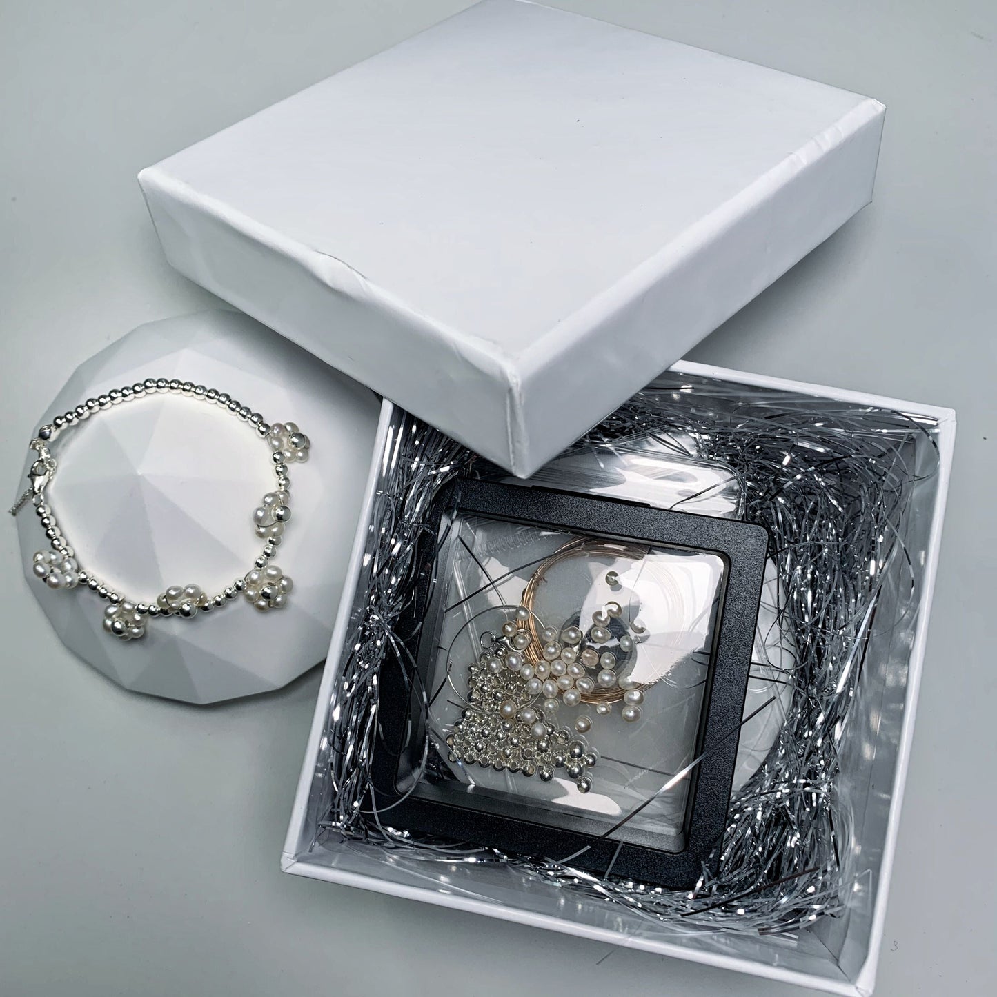 DIY12.Original hand-made small flowers Fresh Water Pearl 925 Silver bracelet
