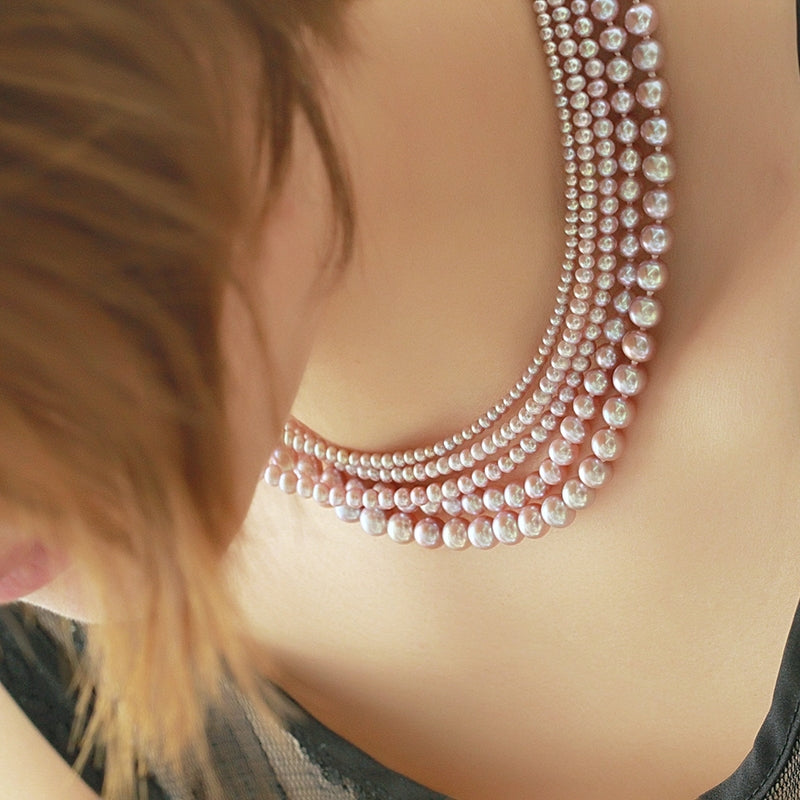 B56.(Buy one pearl set get 1 earrings)Number CM Baby pearl necklace anniverary daily